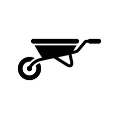 wheelbarrow icon vector trendy design template