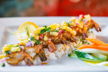 Blackened Shrimp with Mango Salsa