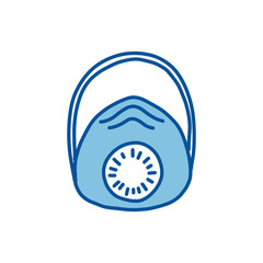 Obraz premium medical mask doodle icon, vector illustration