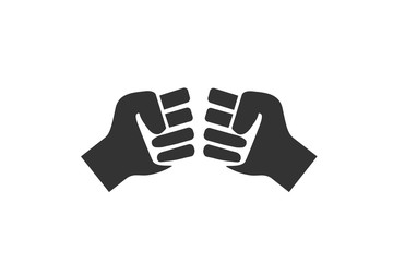 Hands bumping icon vector illustration design.