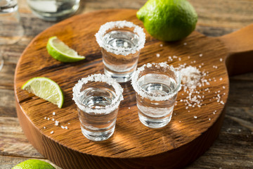 Alcoholic Tequila Shots with Lime