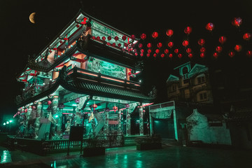 Night Buddhism Chinese temple