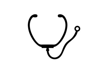 Stethoscope Icon - Medical & Health Care Symbol Glyph Vector illustration.