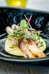 White Asparagus Wrapped in Proscciutto