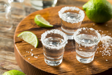 Alcoholic Tequila Shots with Lime