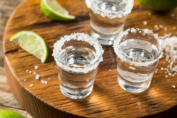 Alcoholic Tequila Shots with Lime