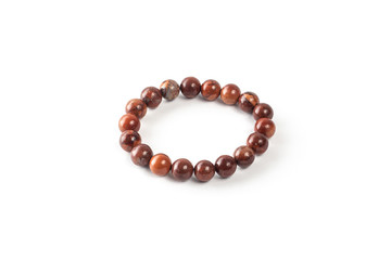 jasper bracelet on a white background isolate