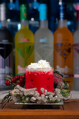 Fruity Red Holiday Vodka Cocktail