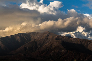 mountains in the morning