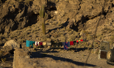 Clothes in the desert