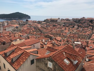 Obraz premium Aerial view of houses at Dubrovnik Croatia