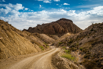 Isoloated Road in Desert