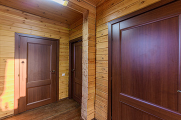 Russia, Moscow- January 15, 2020: interior room apartment modern bright cozy atmosphere. general cleaning, home decoration, preparation of house for sale. room doors, repair corridor