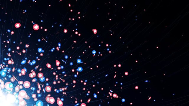 Social Media Emoji, Reactions Animation, Rendering, Background, Loop