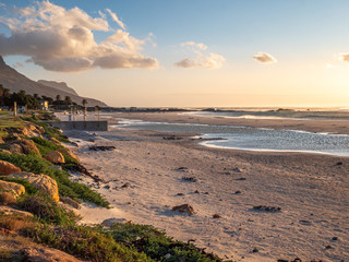 South African beach life with an amazing sunset view