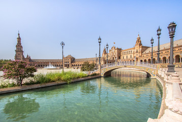 Bridges of Plaza de España, Seville, Spain