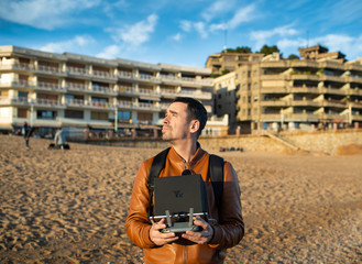 filmmaker shoots on a drone