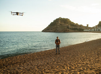 filmmaker shoots on a drone