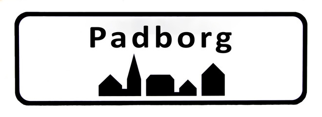 City sign of Padborg