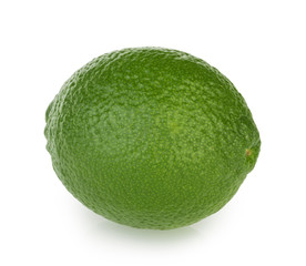 Lime isolated on white background clipping path