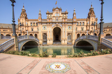 Bridges of Plaza de España, Seville, Spain