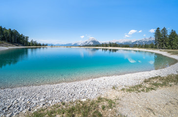 Fototapeta premium Mountain lake landscape view