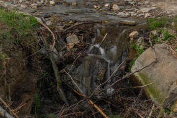 Kopaninsky creek near Krkonose national park in spring day