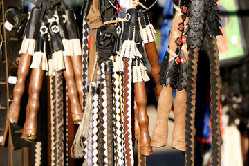 Nomad leather lash to ride a horse, whip