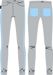 Yoga sport pockets pants wear template pattern
