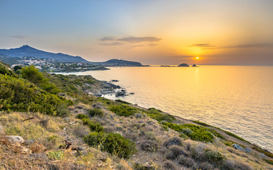 Golden sunset over Ile Rousse