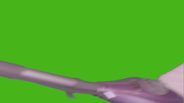 Mop on a Green Screen, Chroma Key.