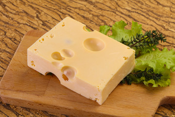 Maasdam cheese brick