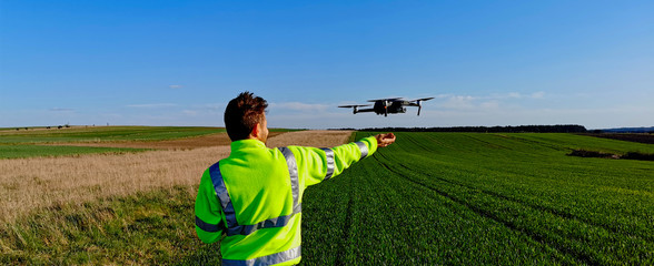 Licensed drone pilot in safety vest © Marcel