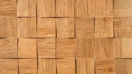 Brown bright square wooden cubes texture background	