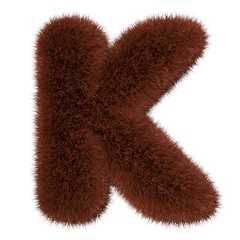 3d decorative wild zoo bear texture animal fur russian characters. Fun 3d rendering lettering. 