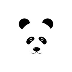 Panda bear vector stock illustration isolated on white background. 