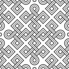 Viking Seamless Pattern - Engraved Gold - Squares - Ring Corners