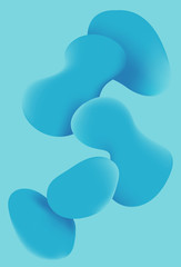 Abstract background with blue liquid shapes