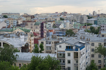 Fototapeta premium Historic centre. City centre. Moscow. view of the concrete house