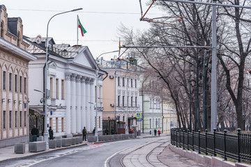 Naklejka premium City street of the historical center. Moscow. Russia.