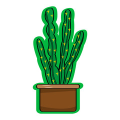 Sticker of a cactus icon