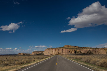 Several cliffs along the highway near Grants New Mexico.