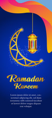 Ramadan kareem banner design template for islamic celebration