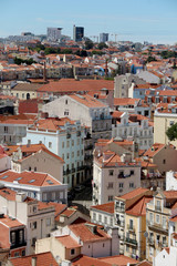 Naklejka na ściany i meble panorama of the old city Lisboa