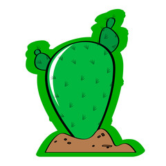 Sticker of a cactus icon