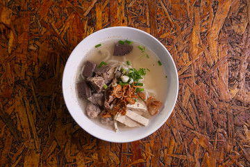 Thai food, noodles, vermicelli, boiled rice, sticky rice, curry noodles, pork soup, pork porridge
