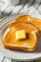 Homemade Warm Buttered Toast for Breakfast