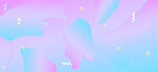 Memphis Pastel Background. Geometric Fluid 