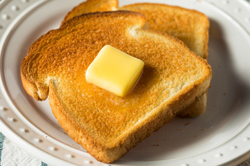 Homemade Warm Buttered Toast for Breakfast