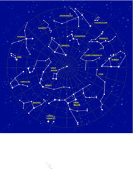 with titles of stars and constellations